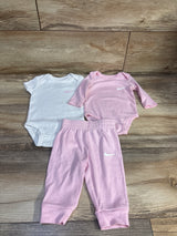 Nike 3pc Bodysuit & Joggers Set Pink sz 3m