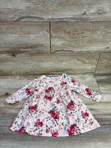 NEW Old Navy Long Sleeve Floral Dress Pink sz 12-18m