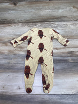 Kate Quinn Owl Print Footed Coverall Yellow sz 0-3m