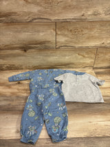 Disney Baby Toy Story 3pc Sweatshirt, Joggers, & Bodysuit Set Blue sz 3/6m