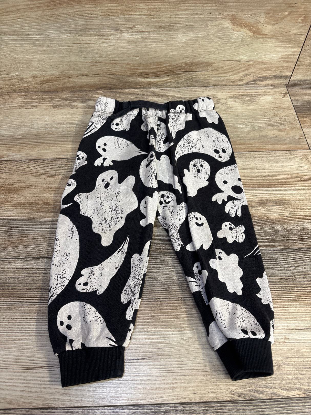H&M Ghost Print Drawstring Pants Black sz 3T