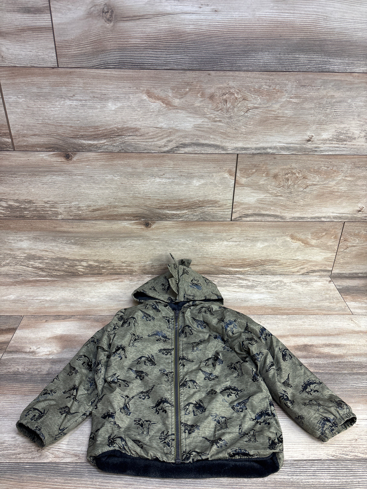 Mick Mack Full Zip Dinosaur Jacket Green sz 4T