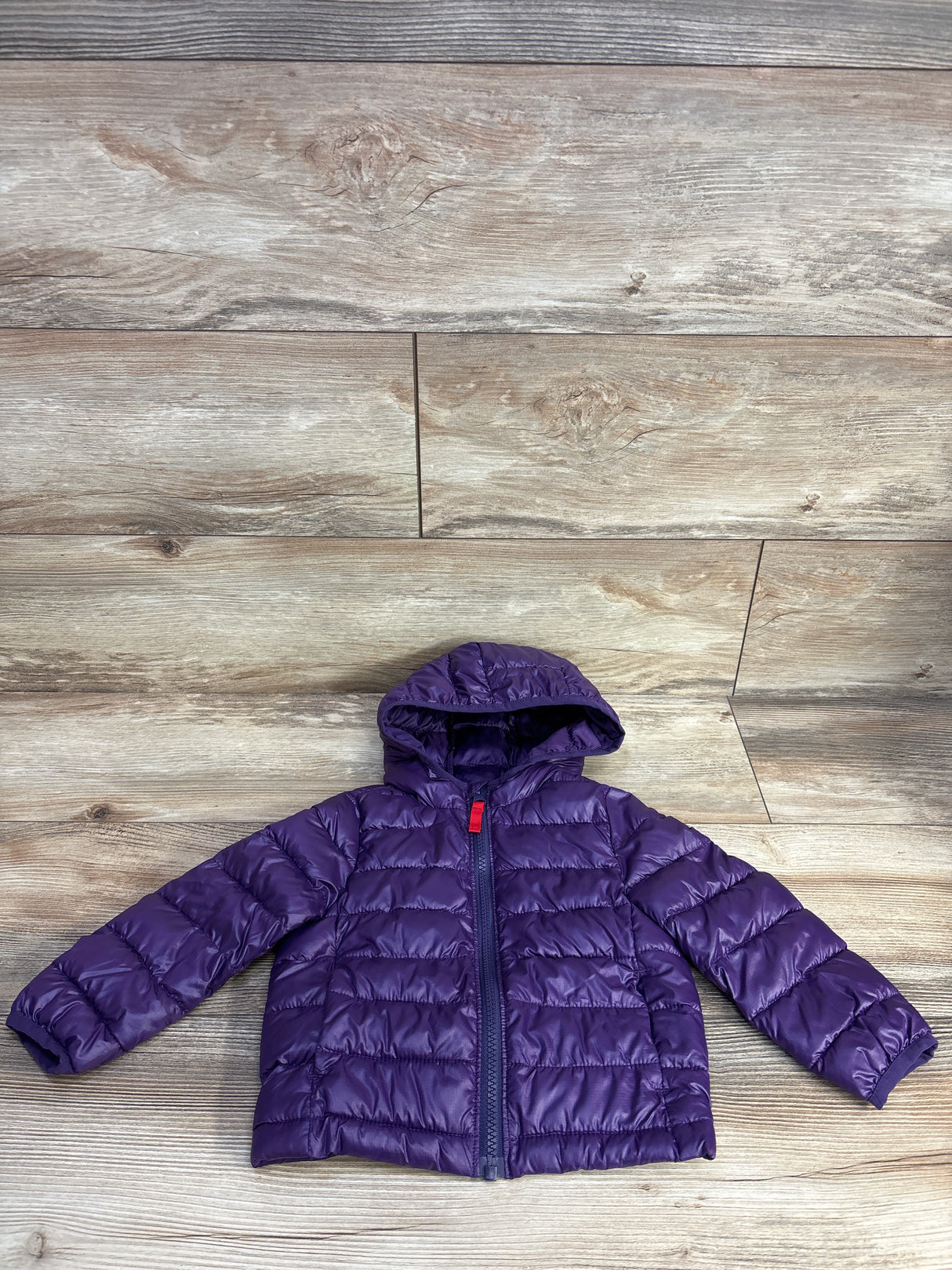 Primary Baby Lightweight Puffer Jacket in Grape sz 18-24m