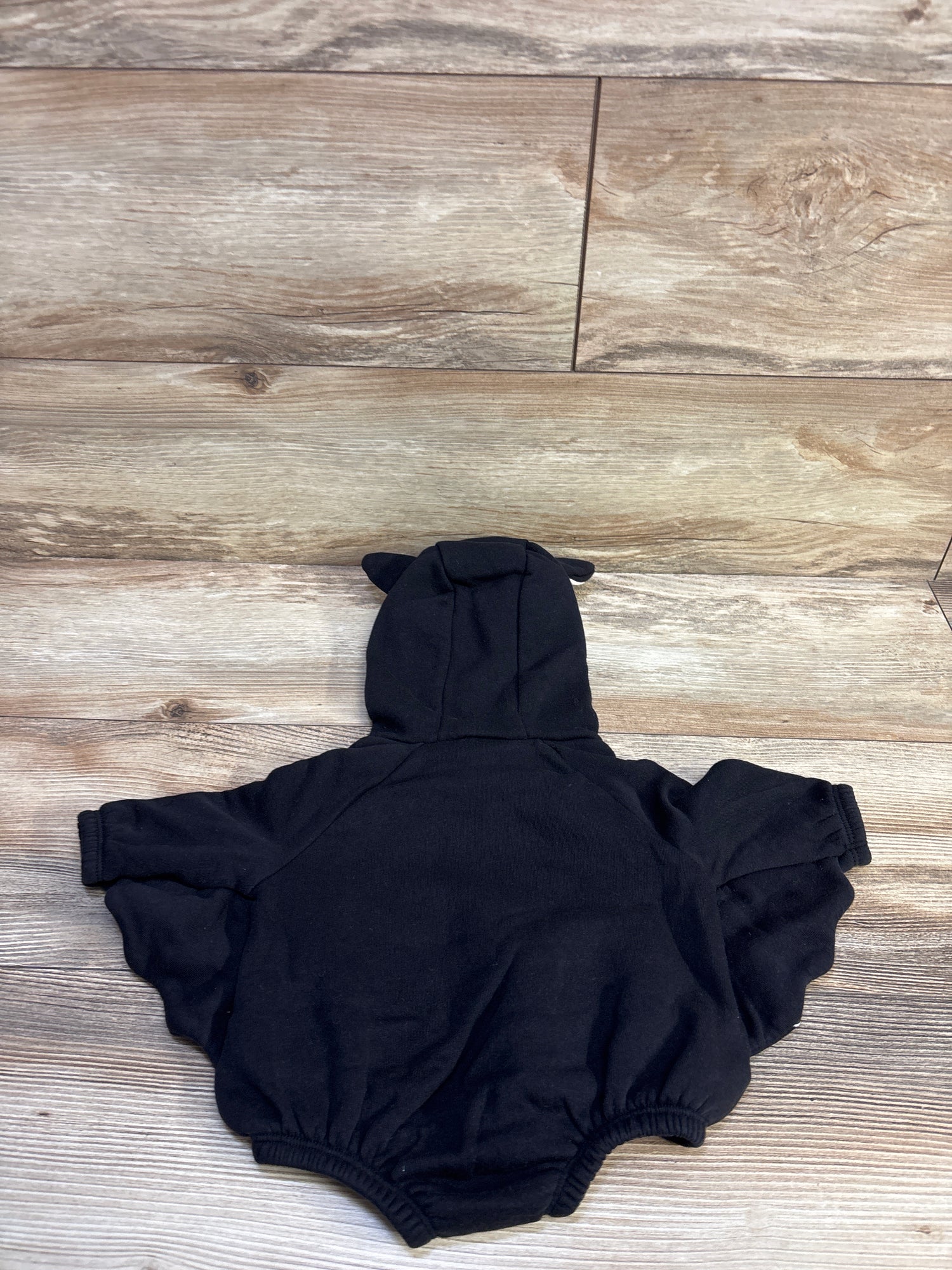 Old Navy Bat Costume Hooded Critter Fleece Romper Black sz 0-3m