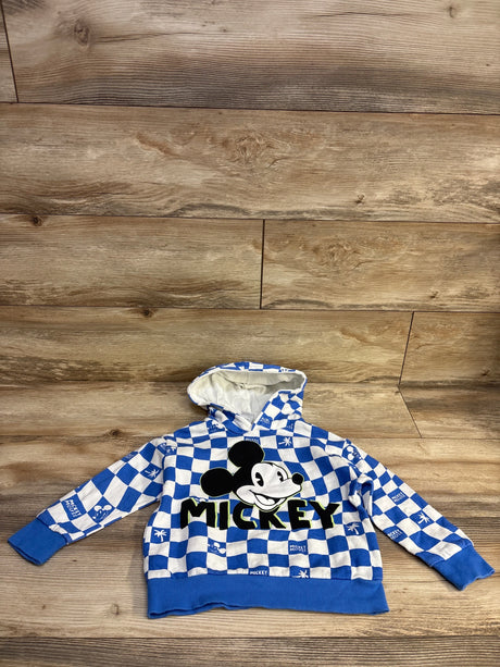 Zara x Disney Mickey Mouse Checkered Hoodie Blue sz 2-3T - Me n Mommy To Be