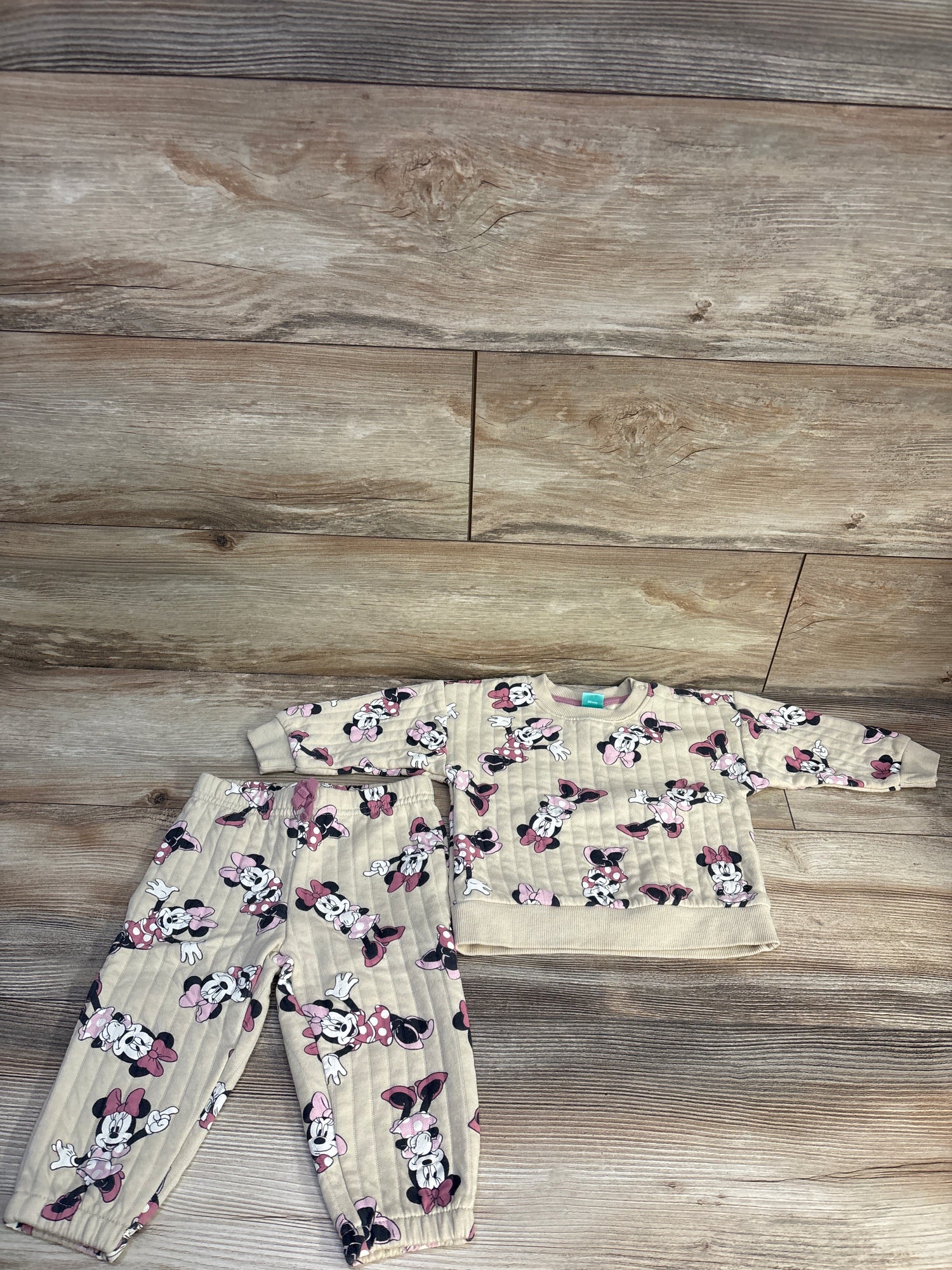 Disney Baby 2pc Sweatshirt & Joggers Set Brown sz 12m