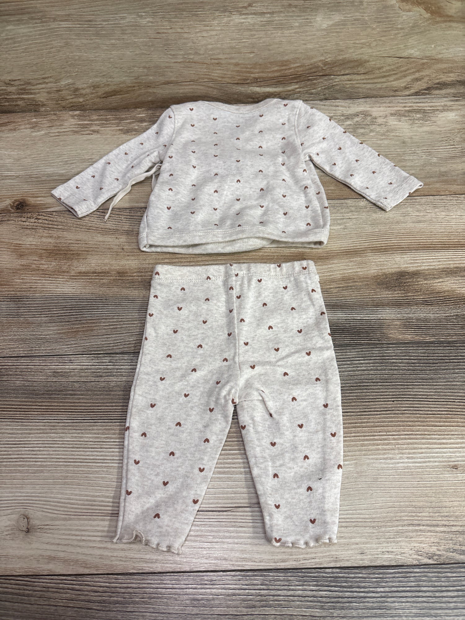 Just One You 2pc Kimono Shirt & Pants Set Beige sz 3m