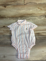 Baby Gap Striped Poplin Bodysuit White sz 18-24m