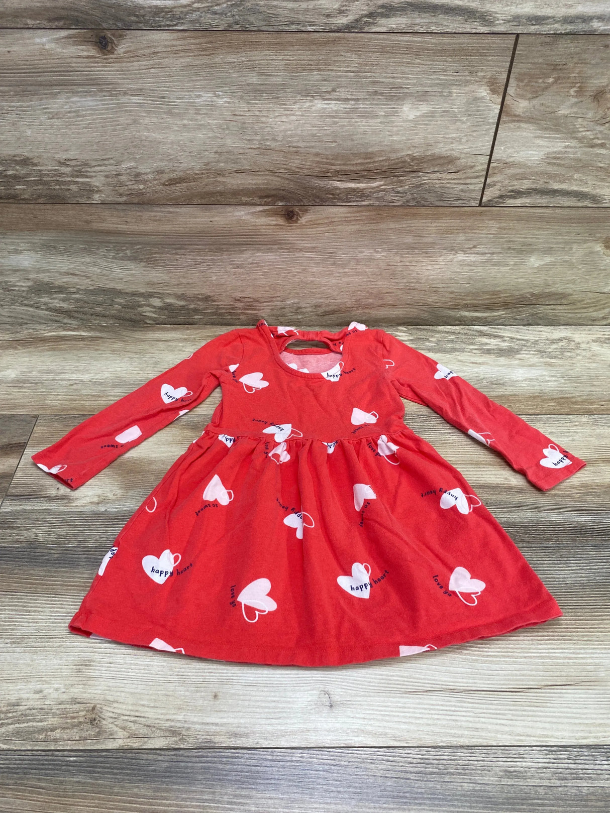 Carter's Happy Heart Dress Red sz 3T