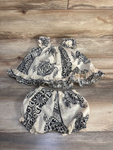 E&K Hawaiian 2pc Top & Shorts Set Ivory sz 12m