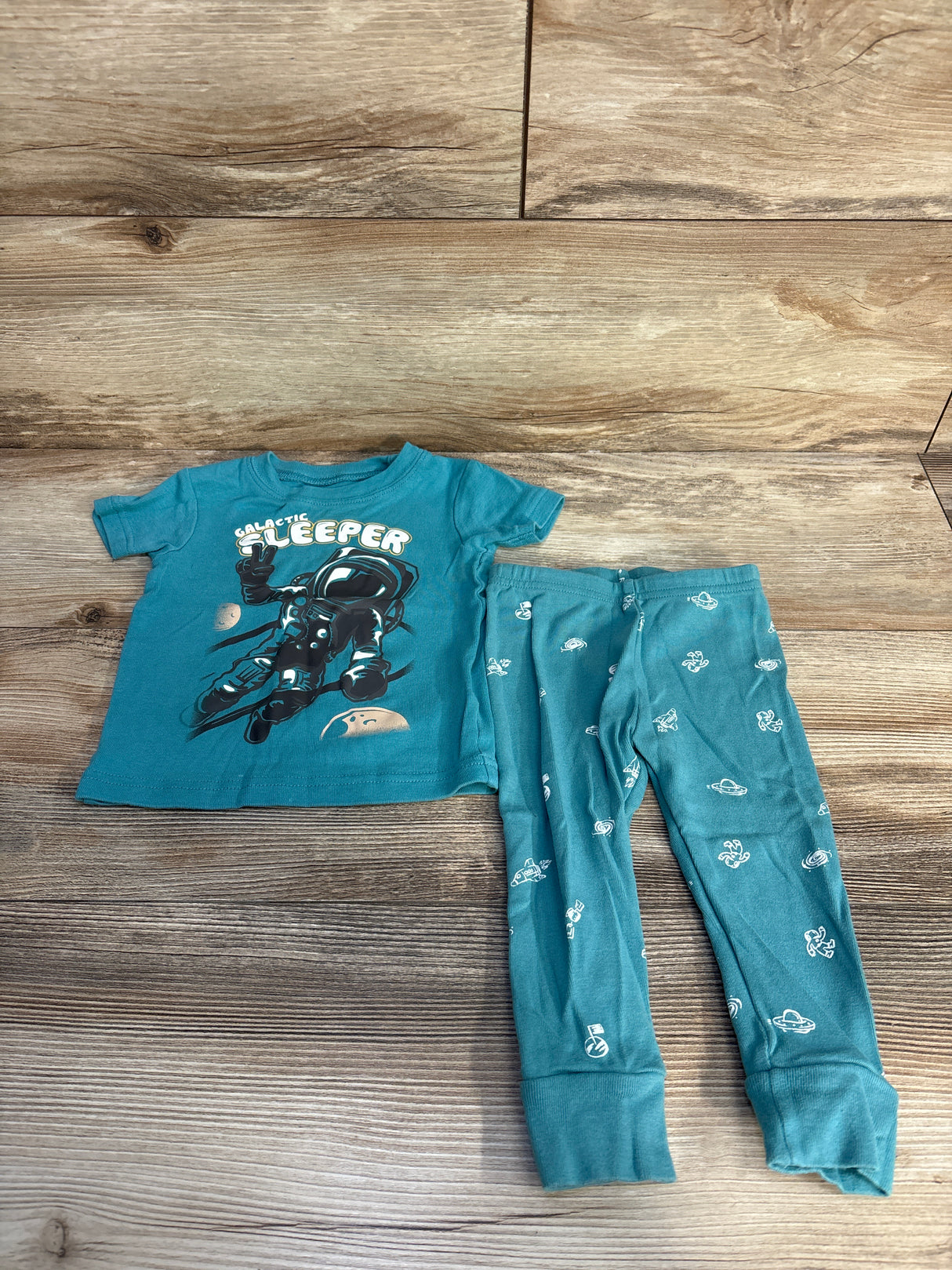 Carter's 2pc Galactic Sleeper Pajama Set Blue sz 12m