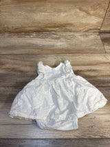 H&M Eyelet Trim Bodysuit Dress White sz Preemie