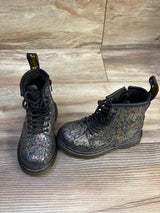 Dr. Martens 1460 Crinkle Metallic Lace Up Boots Black sz 7c