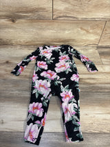 Posh P. Floral Bamboo Coverall Black sz 18-24m
