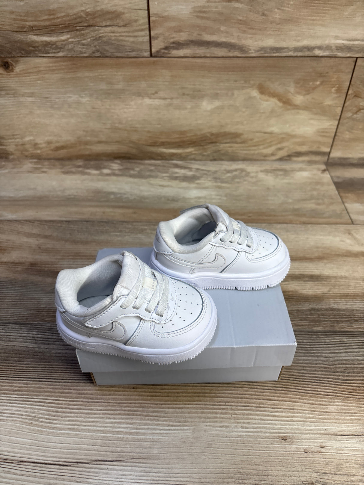 Nike Force 1 Low EasyOn TD 'Triple White' Sneakers White sz 4c
