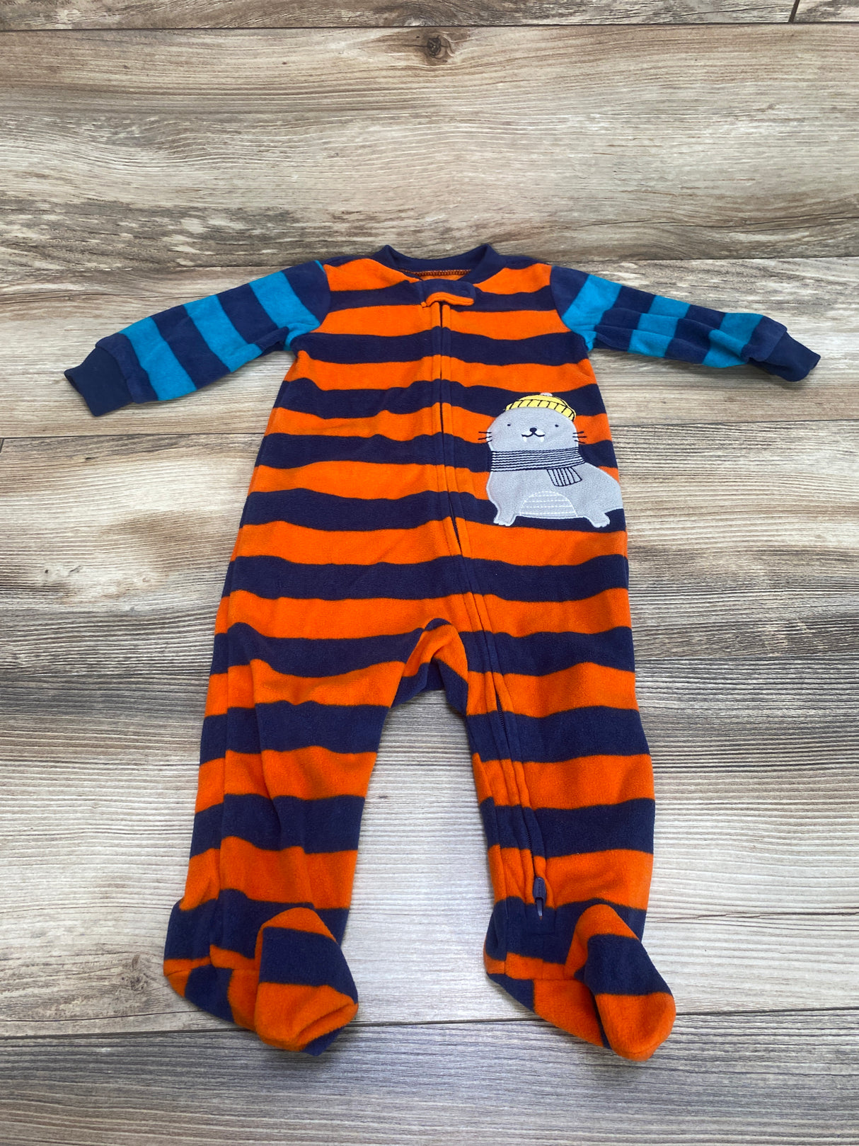 Carter's Striped Blanket Sleeper Orange sz 6m