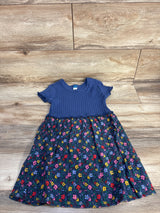 Old Navy Floral Ribbed Dress Navy sz 5T