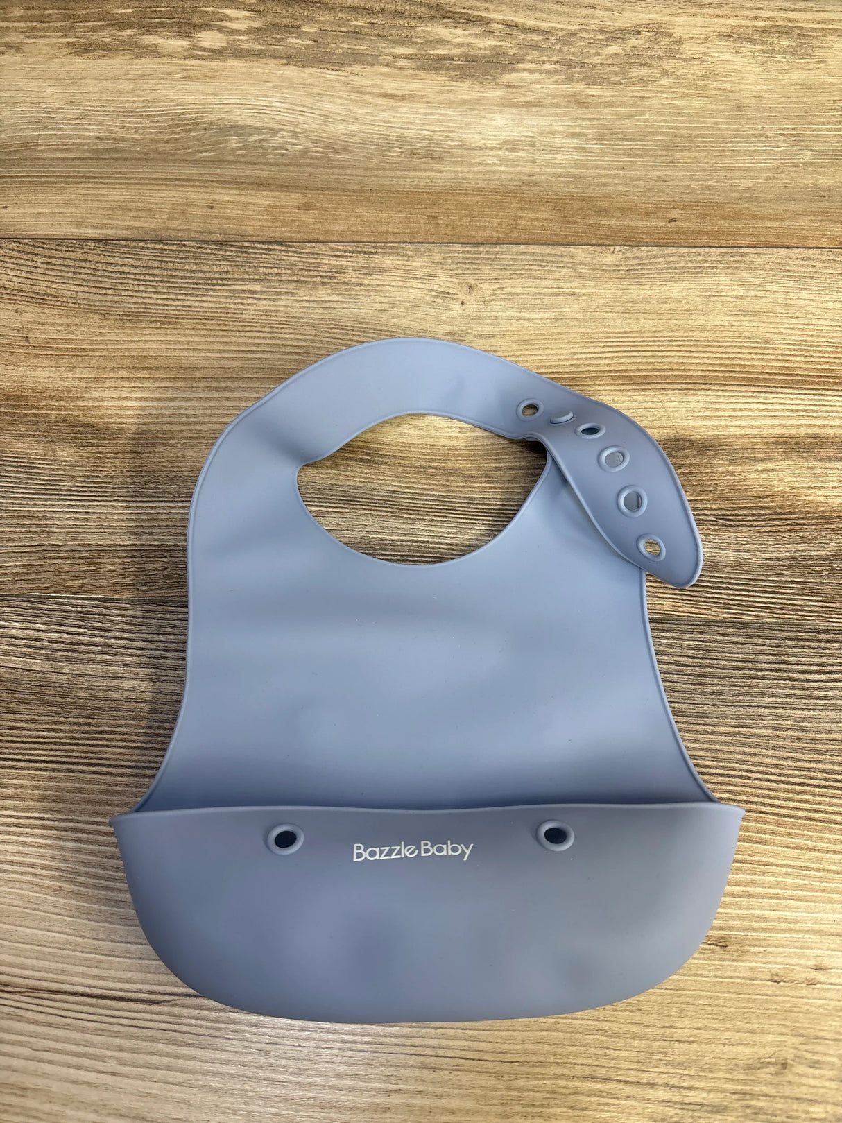 Bazzle Baby Silicone Bib with Food Catcher Blue