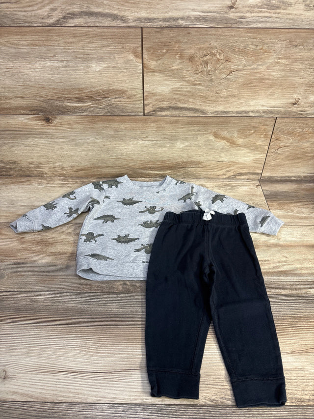Carter's 2pc Dinosaur Sweatshirt & Joggers Grey sz 18m - Me n Mommy To Be