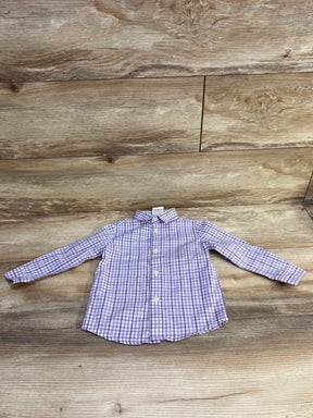 Van Heusen Plaid Button-Up Shirt Purple sz 18m - Me n Mommy To Be