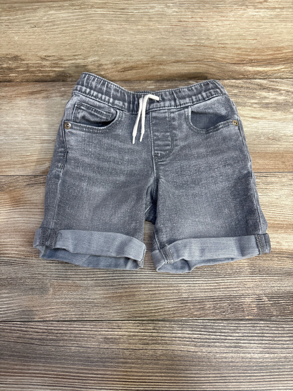 Old Navy Drawstring Denim Shorts Grey sz 3T - Me n Mommy To Be