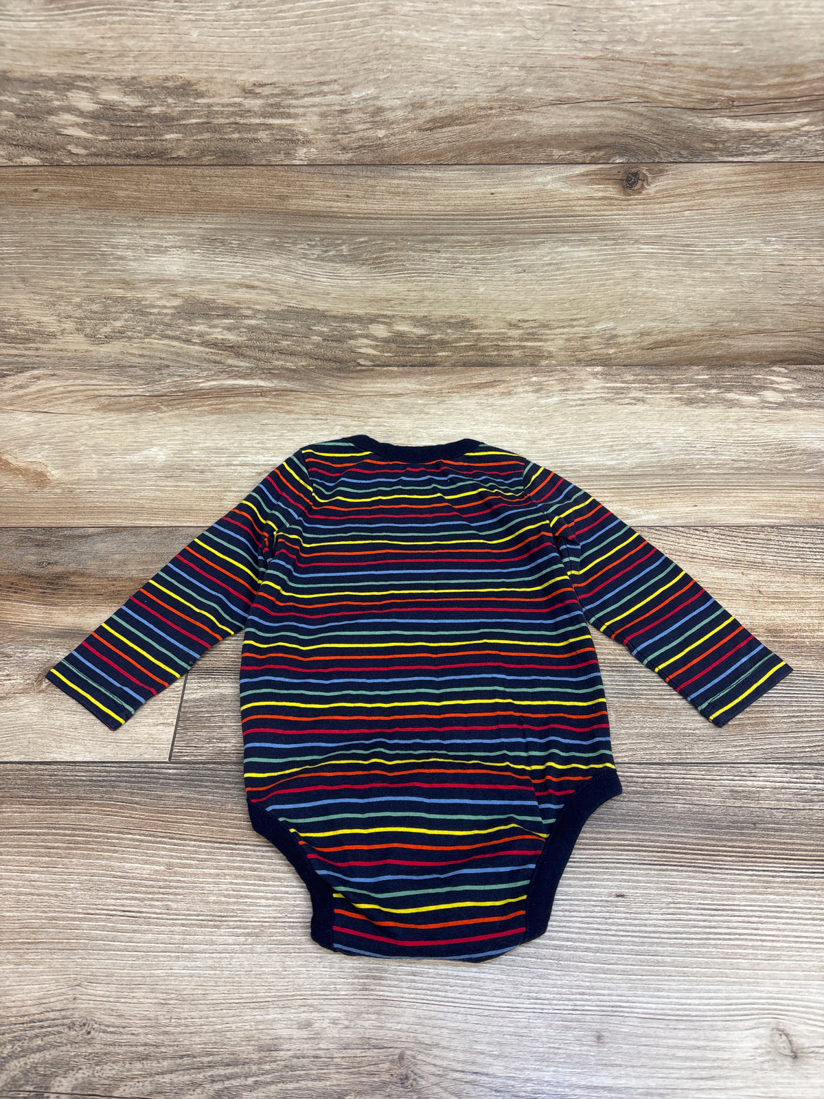Baby Gap Long Sleeve Striped Pocket Bodysuit Navy sz 12-18m