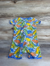 Children's Place Dinosaur Sleeper Romper Grey sz 18-24m