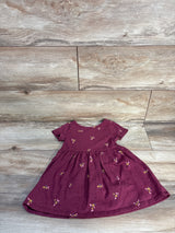 Cat & Jack Floral Dress Maroon sz 2T