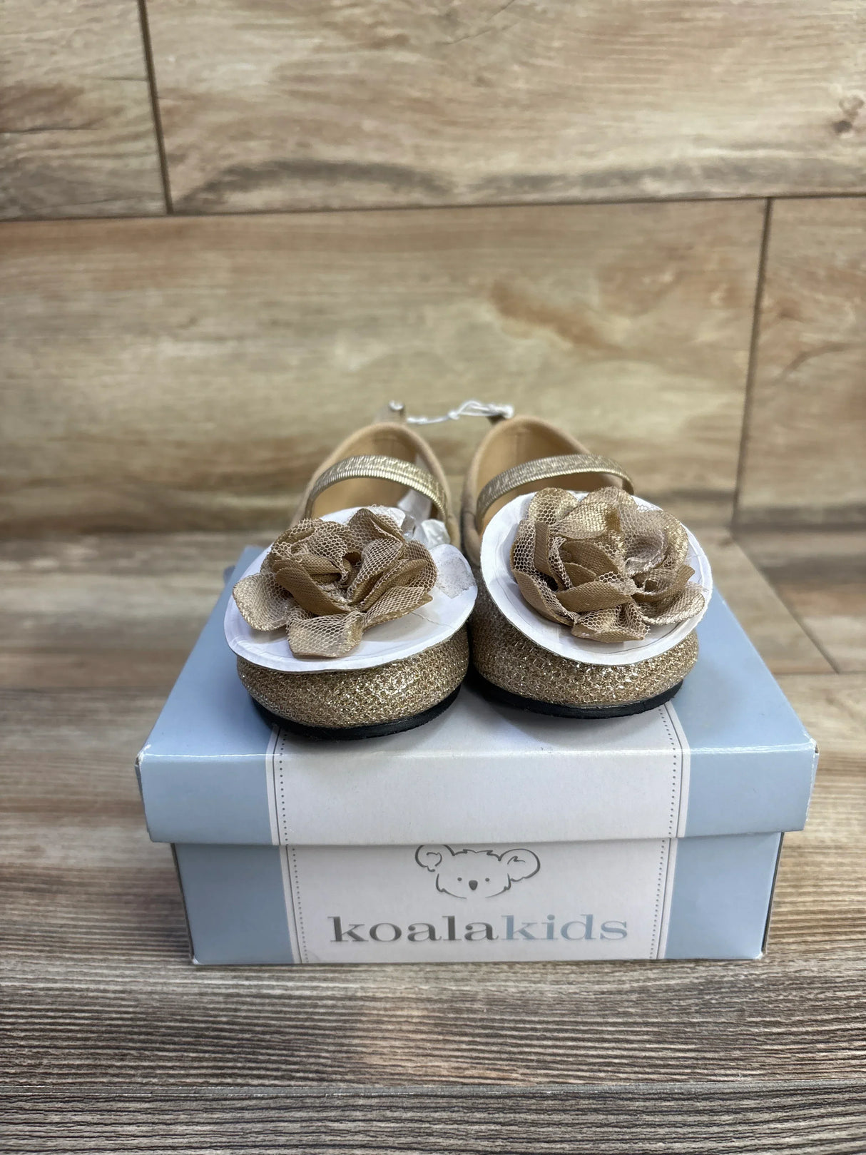 NEW Koala Kids Sparkle Mary Jane Flats Gold sz 5c