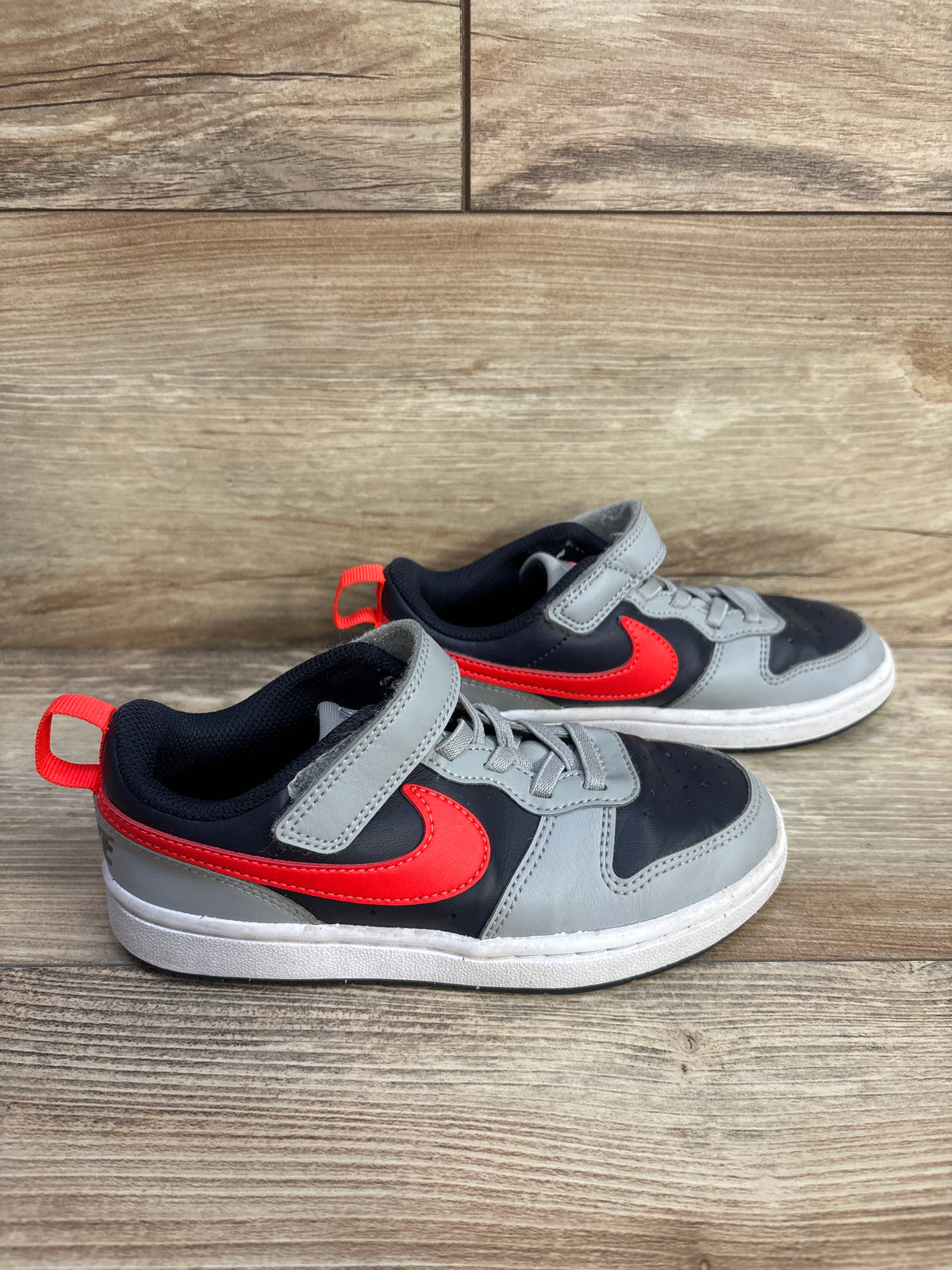 Nike Court Borough Low Recraft PS 'Light Smoke Bright Crimson' Sneakers sz 12c