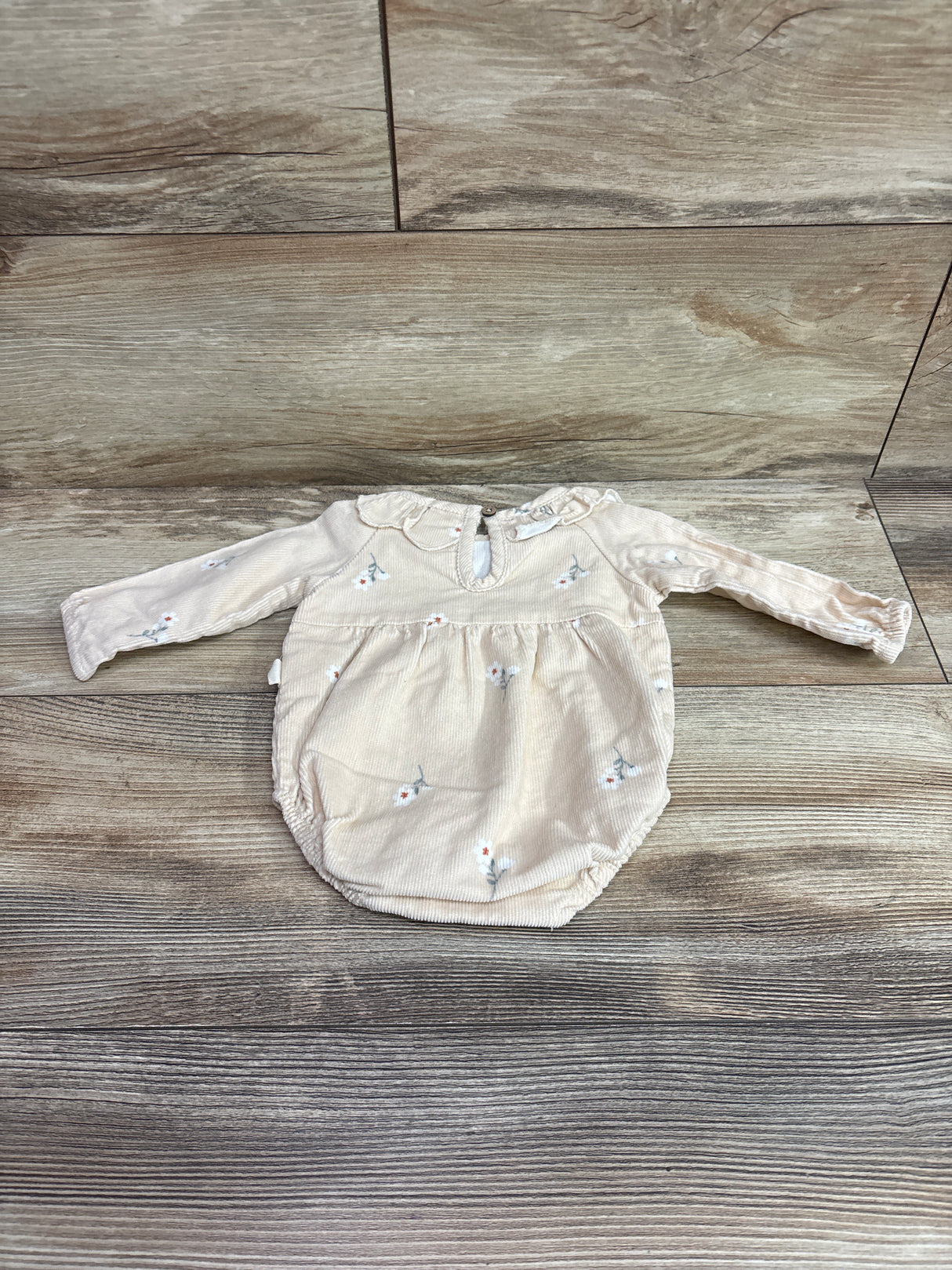 Rabbit + Bear Organic Long Sleeve Bubble Romper Peach sz 0-3m