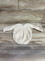 Rabbit + Bear Organic Long Sleeve Bubble Romper Peach sz 0-3m