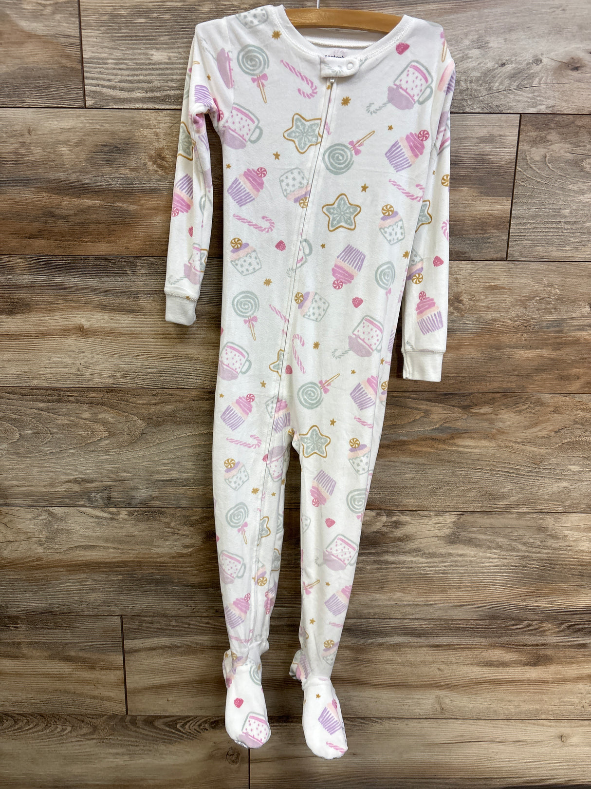 Just One You Girls' Sweet Treats Sleep N' Play White sz 5T