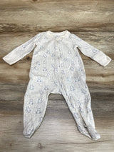 Baby Gap Bear Print Sleeper White sz 0-3m