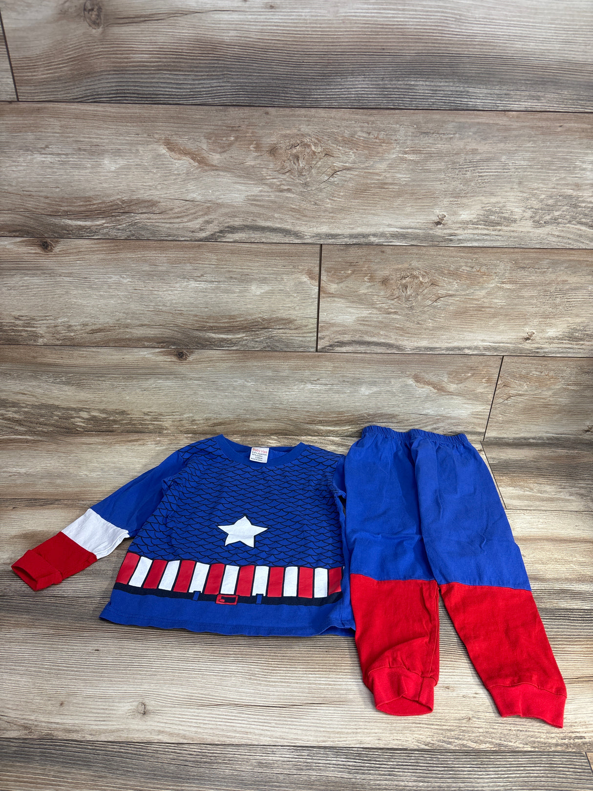 Baby Has 2pc Captain America Pajama Set Blue sz 3T