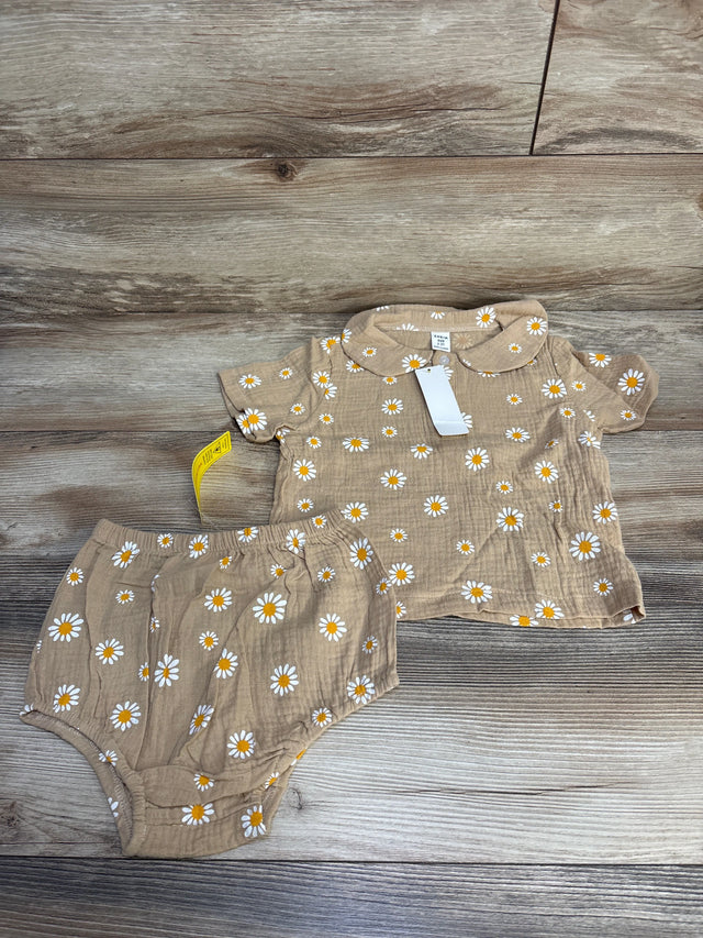 NEW Shein 2pc Floral Shirt & Bottoms Brown sz 2-3T - Me n Mommy To Be