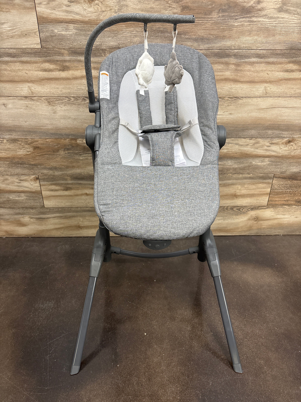 NEW Baby Delight Bloom Soothing Adjustable Lounger in Charcoal