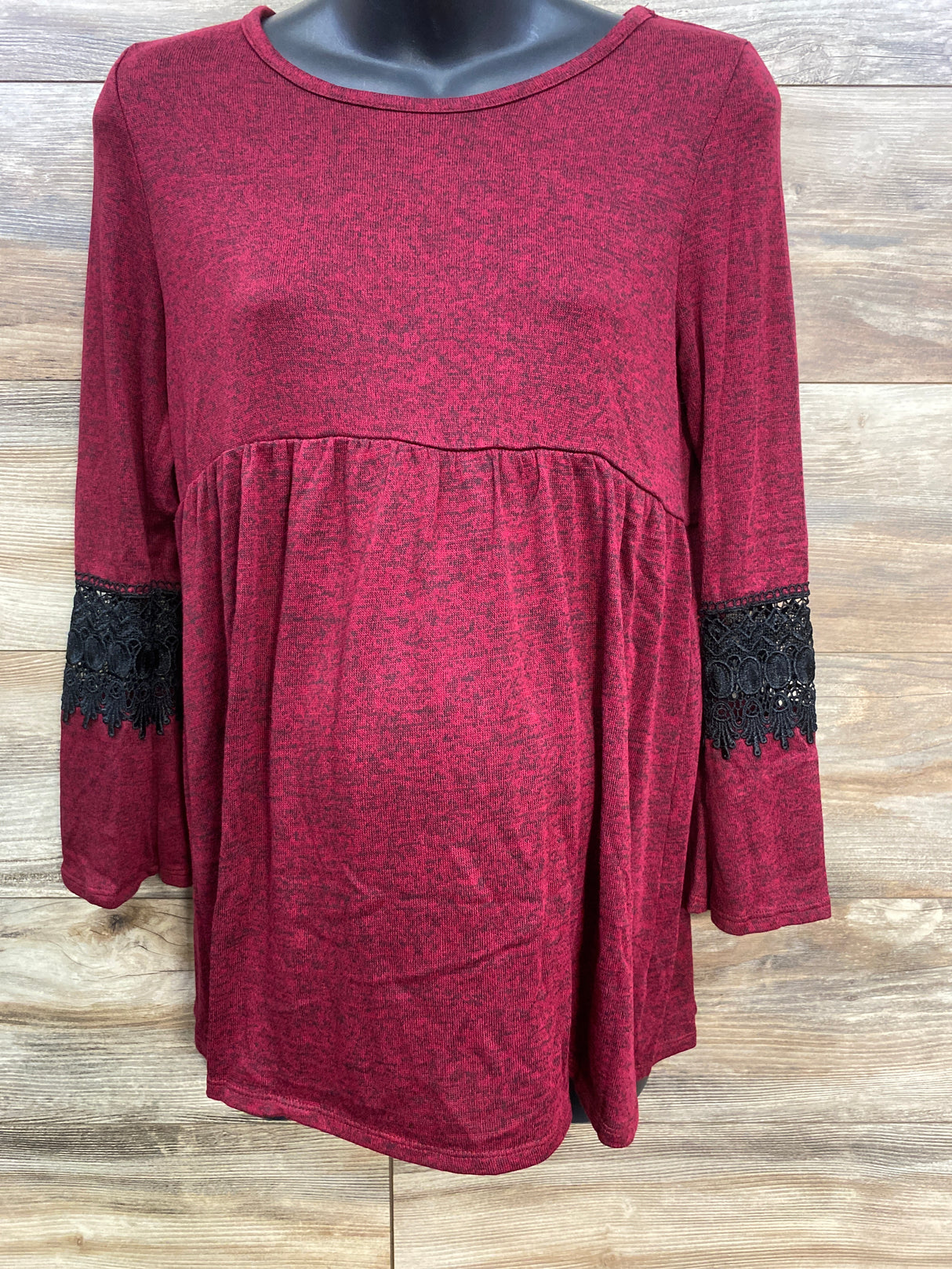 Pink Blush Maternity Peplum Top Red sz Small