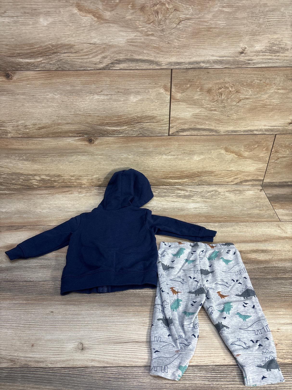 Simple Joys 2pc Full Zip Dinosaur Jacket & Pants Navy sz 3-6m