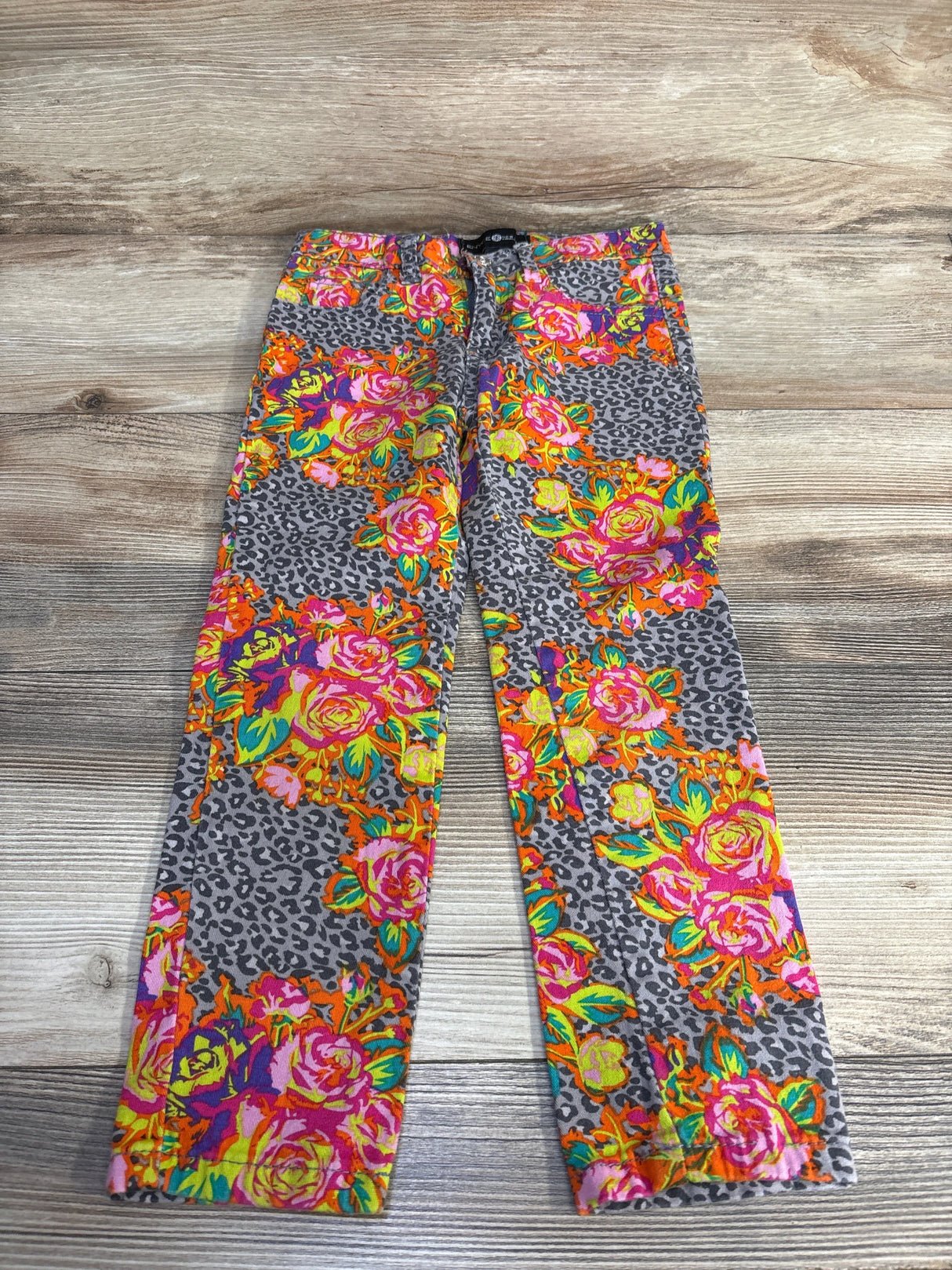Enyce Floral Leopard Print Jeans Grey sz 5/6