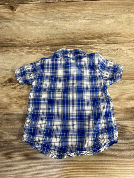 Carter's Plaid Button-Up Shirt Blue sz 18m - Me n Mommy To Be