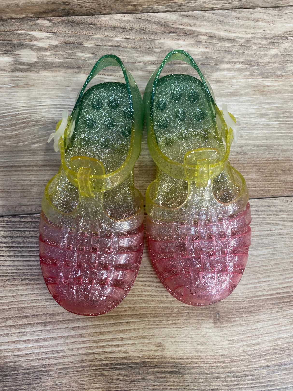 Ombre Glitter Jelly Sandals sz 11c