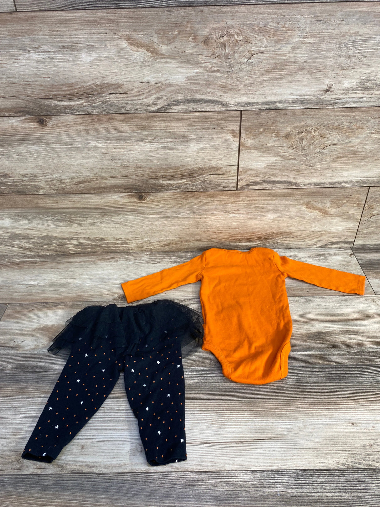 Just One You 2pc My First Halloween Bodysuit & Skeggings Set Orange sz 9m