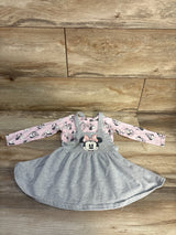 Disney Baby 2pc Minnie Mouse Long Sleeve Shirt& Skirtall Pink sz 18m