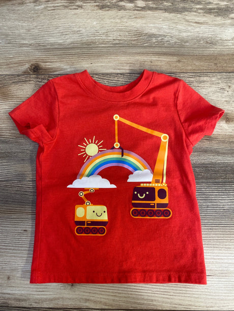 Cat & Jack Graphic Tee Rainbow Red sz 12m - Me n Mommy To Be
