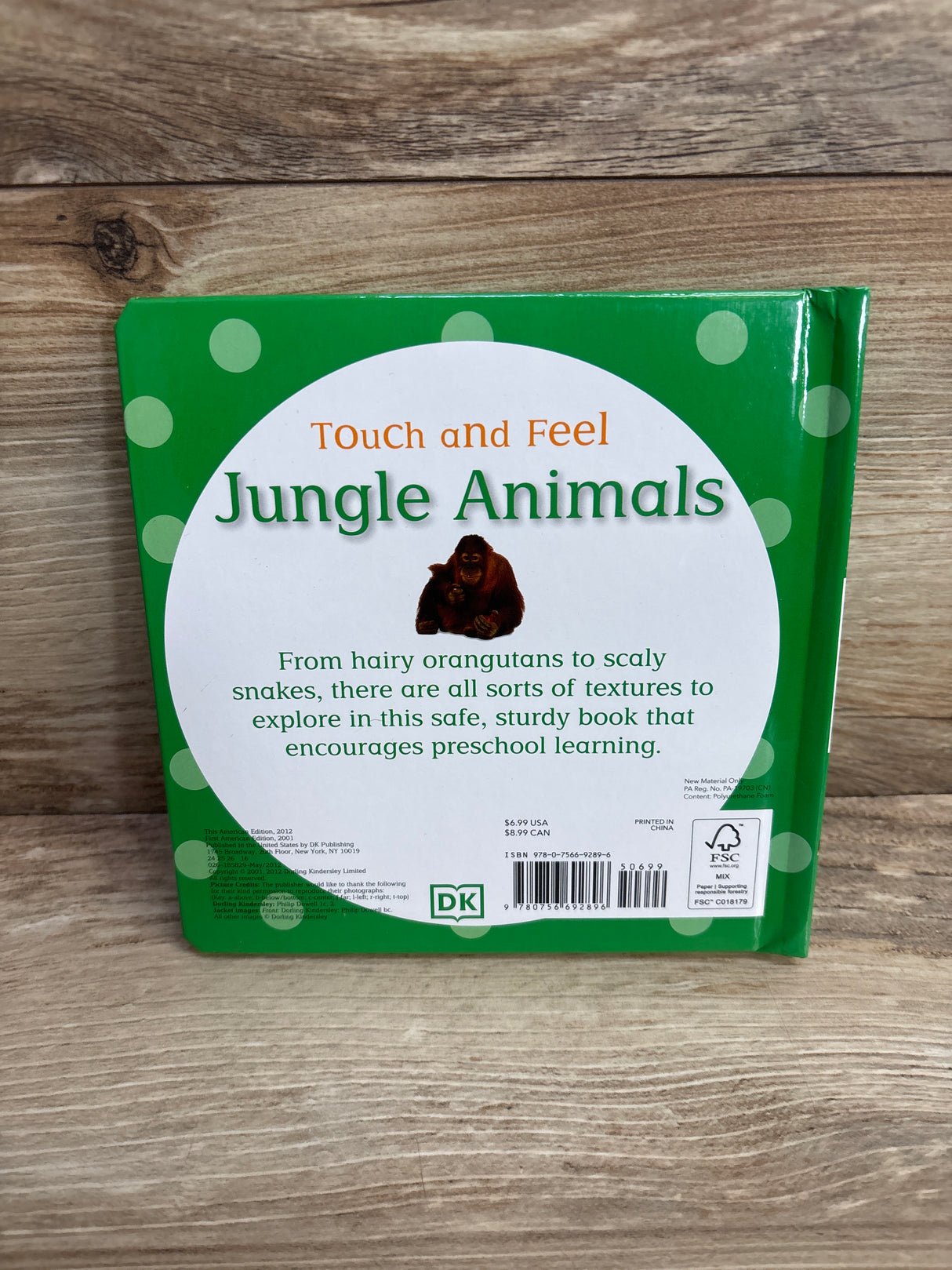 DK Touch and Feel Jungle Animals Board Book