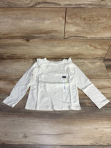 NEW Okie Dokie Ruffle Long Sleeve T-Shirt Ivory sz 4T