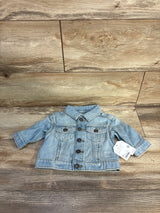 NEW Little Co. Embroidered Little Sister Denim Jacket Blue sz 3m