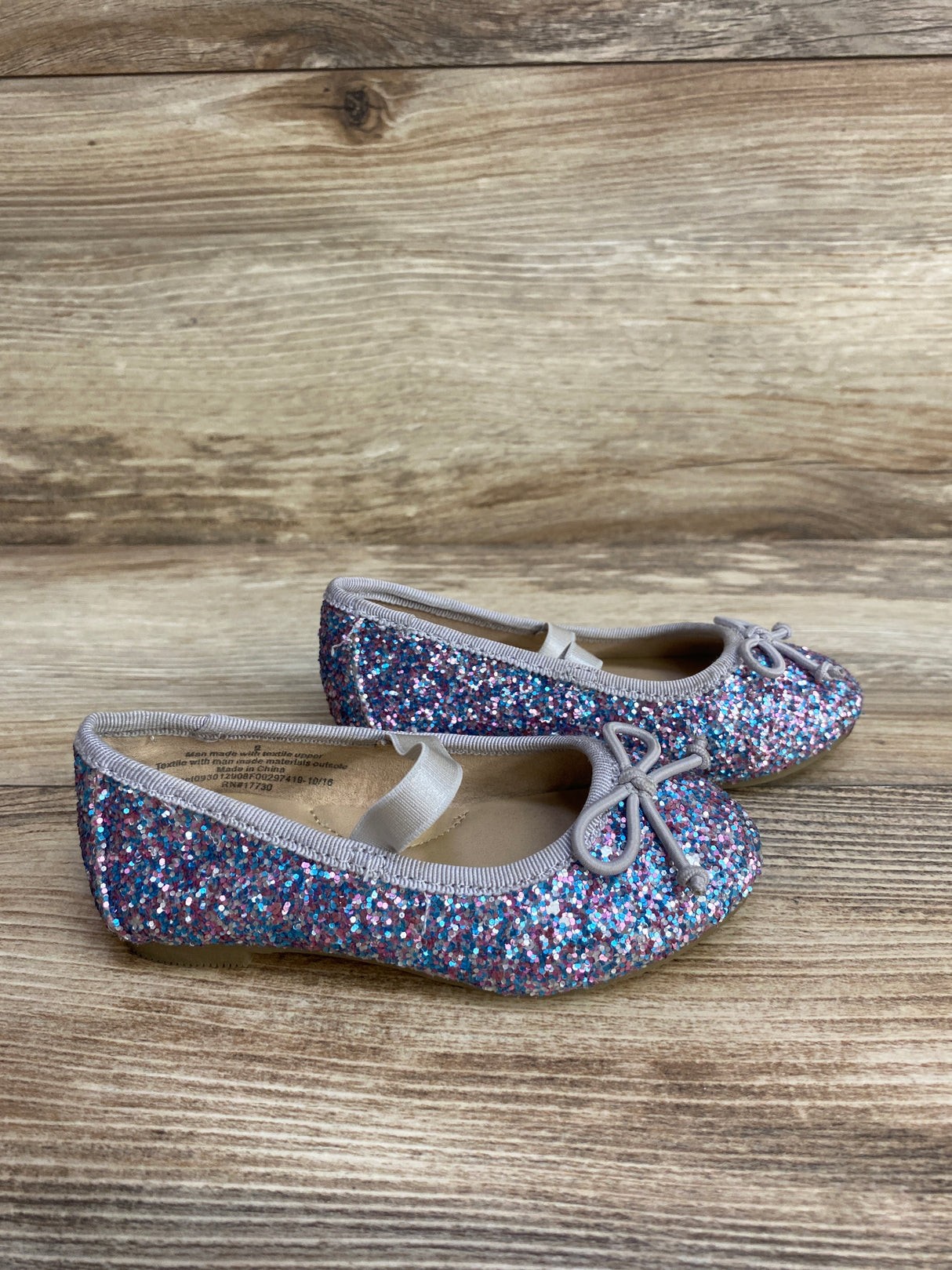 Cat & Jack Lily Slip-On Ballet Flats Glitter sz 6c