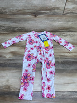 NEW Coco Moon Hawaii Hibiscus Kiss Bamboo Coverall White sz 12-18m